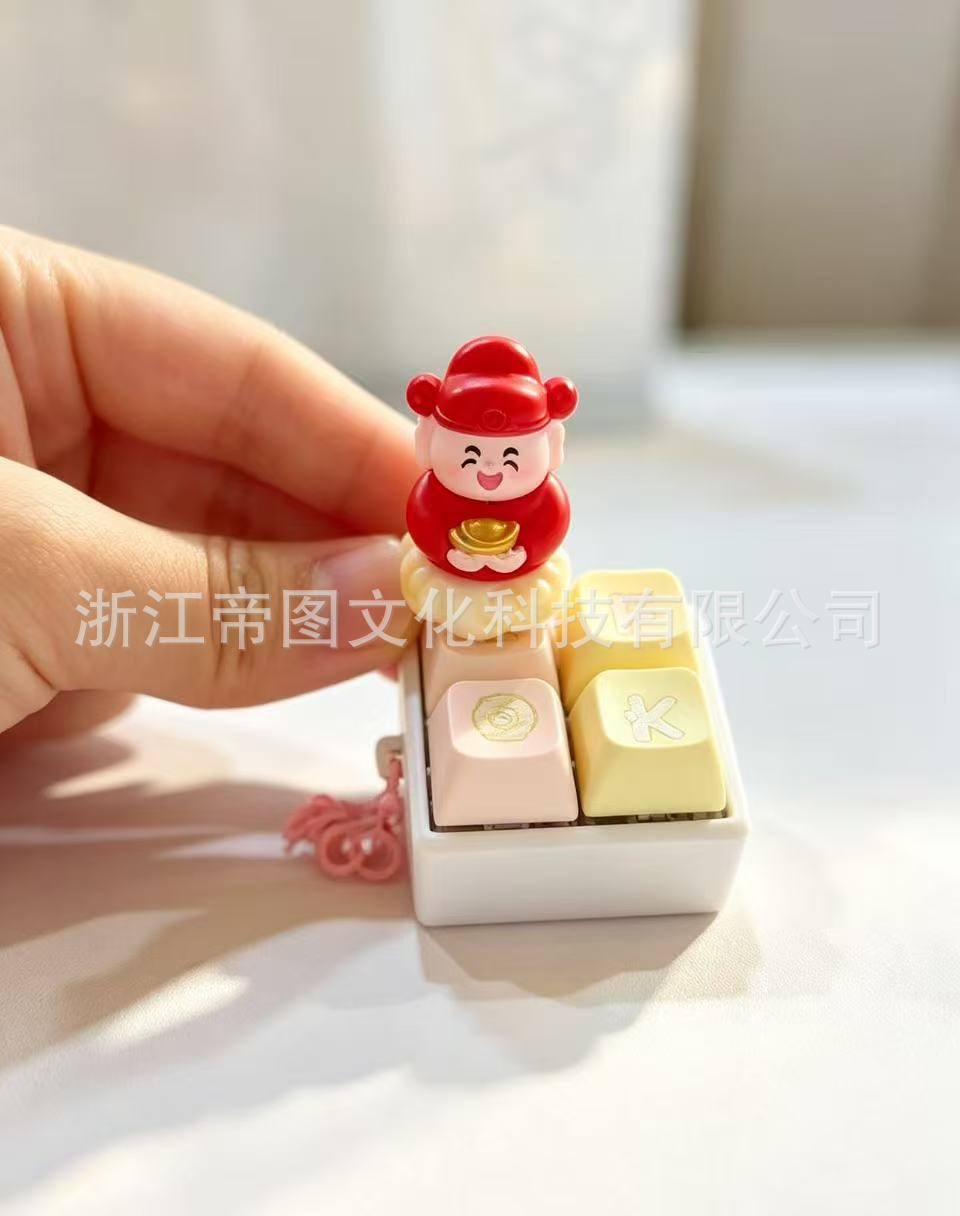 Cartoon Keycap Red-White