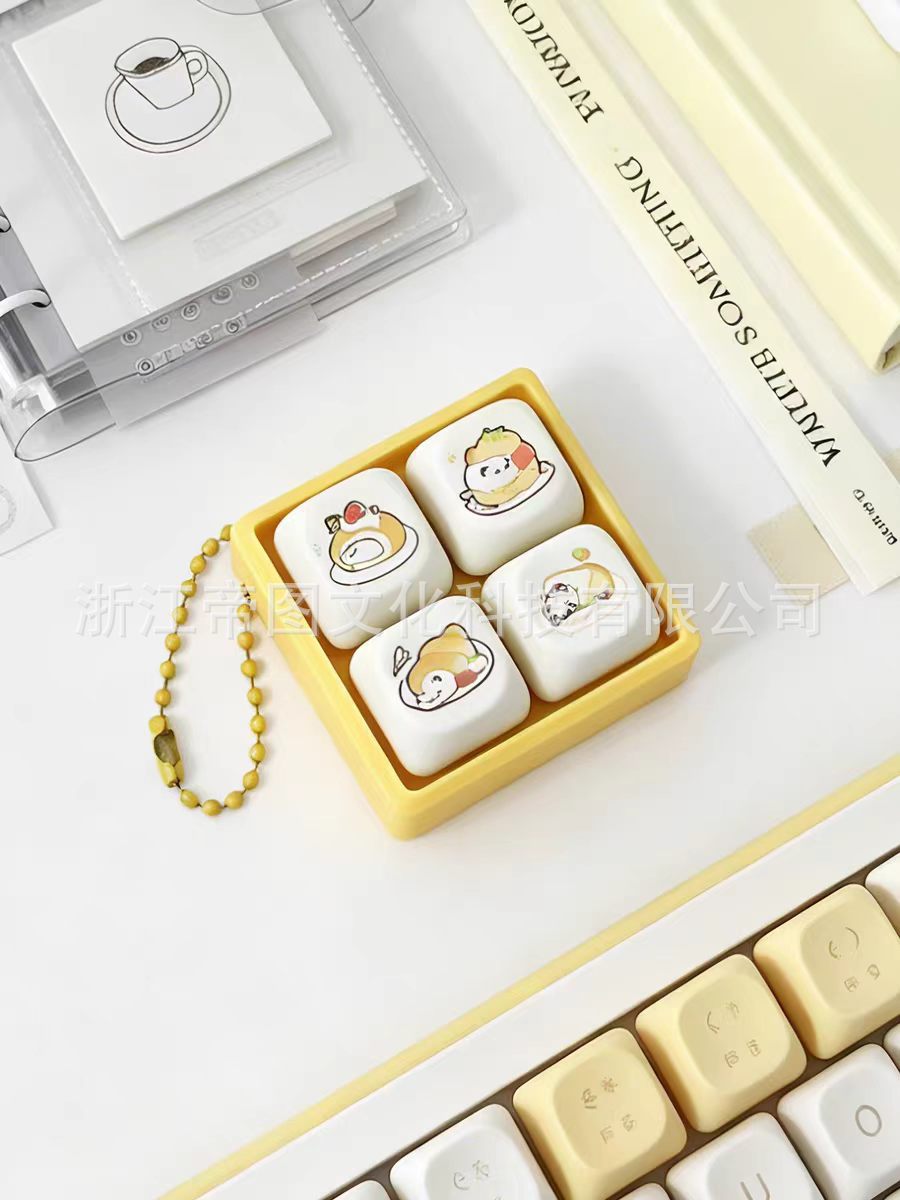 Cat Face Keycap Purple