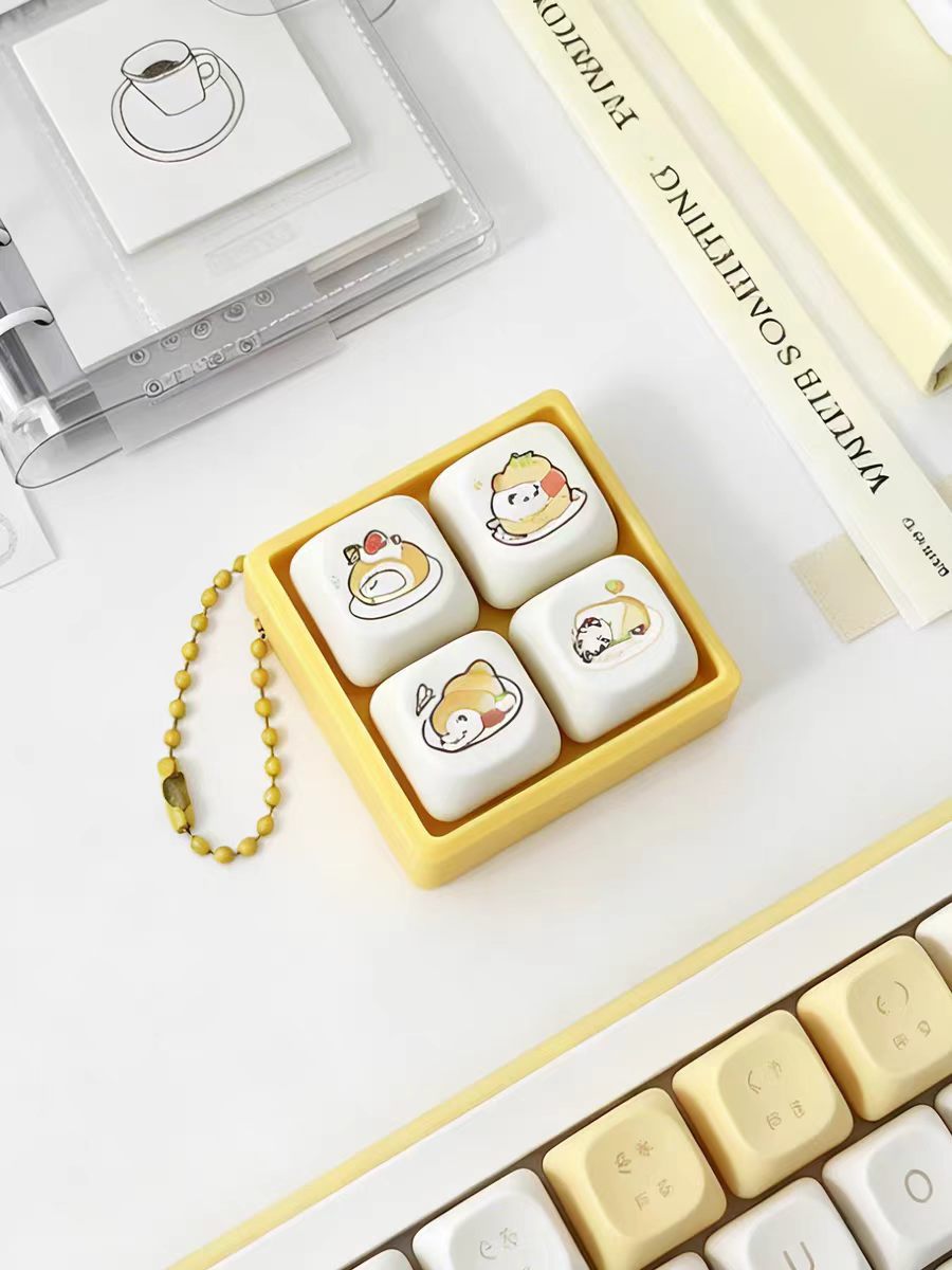 Cat Face Keycap Orange